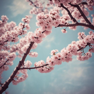 桜の花びら舞う入学式