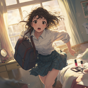 朝の女の子は忙しい