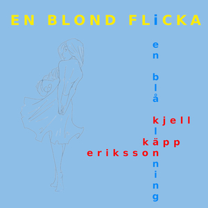 En blond flicka i en blå klänning