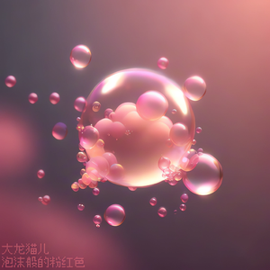 泡沫般的粉红色