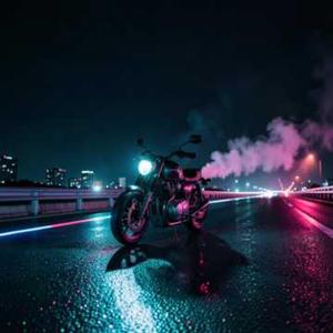 エンジン音だけ夜