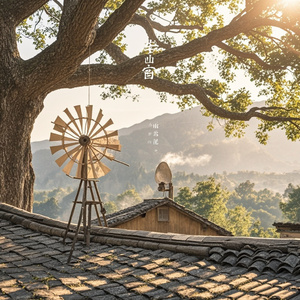 瓦檐下的旧风车