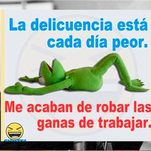 Frase La Delincuencia Esta Incleible Me A acaban de Robar Las ganas de trabajar ahora mismo