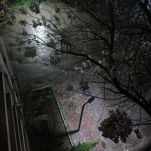 四号楼前的雨夜