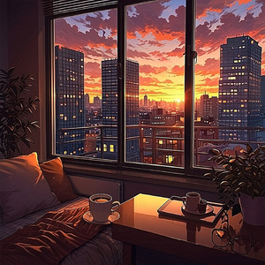 Sunset Thoughts in a Quiet Room