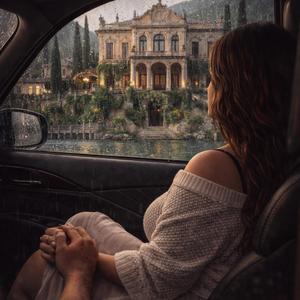 Passenger princess in the rain