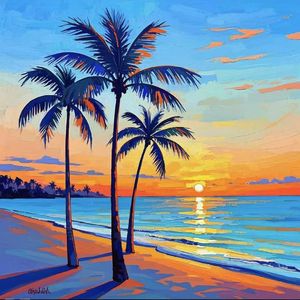橙子色夕阳