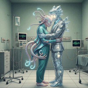 Enfermeira de mão de anjo