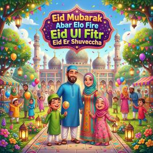 ঈদ মোবারক আবার এলো ফিরে ঈদুল ফিতর ঈদের শুভেচ্ছা Eid Mubarak Abar Elo Fire Eid Ul Fitr Eid Er Shuveccha