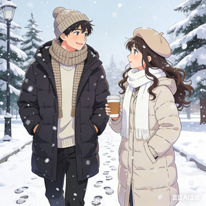 年末初雪表白心爱的女孩