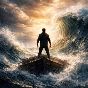 파도를 넘고 있어