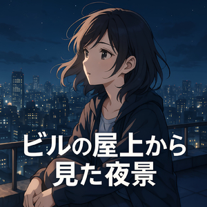 ビルの屋上から見た夜景