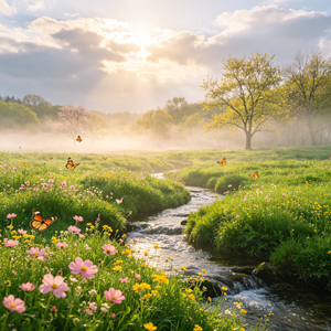 旷野尽头春山初现
