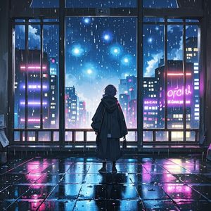 蓝色星雨夜