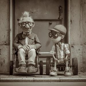 Opa, nicht nur dein Knie ist steif!