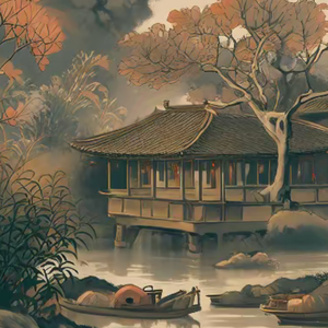 渡中江望石城泣下(李煜•南唐)