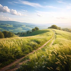 流れる風とゆっくり歩く時間（The flowing wind and time spent walking slowly）