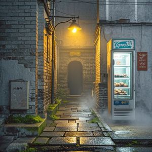 巷口旧路灯