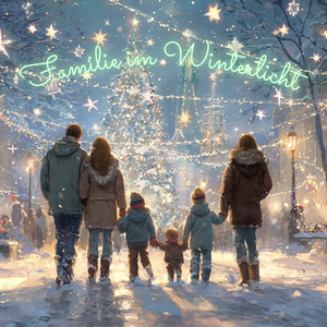 Familie Im Winterlicht