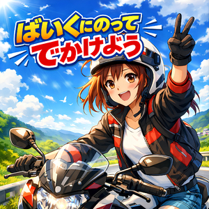 ばいくにのってでかけよう