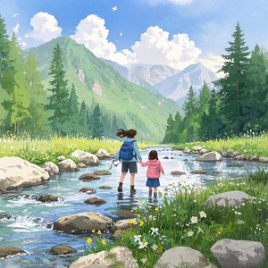 快乐的小水沟（一只心）