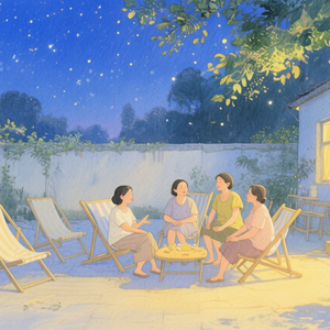 蒲扇背面的银河