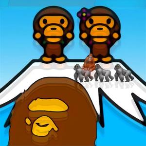 猿人が覇権を争う