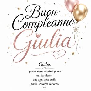 Buon Compleanno Giulia