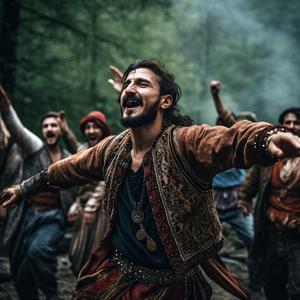 Georgian Kavkaz Couple Lezginka Dance (Caucasus Music)