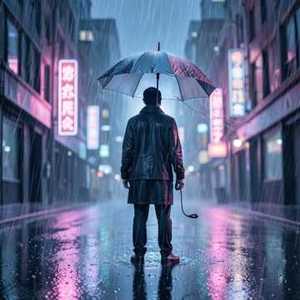 淋雨的人