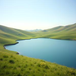 04 공중 자연 장면을 위한 고양된 오케스트라 배경 위에 생동감 넘치는 피아노 아르페지오