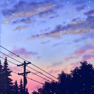 如果晚霞绕过火车