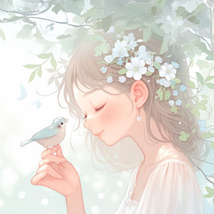 小鳥からの花の便り