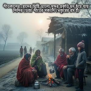 শীতকালের রোদের মিষ্টি আলো সুন্দর প্রকৃতি মন ছুঁয়ে যায় শিশির ভেজা শীতের সকালে খেজুরের রস চা পিঠা | Shitkaler Roder Misty Alo Sundor Prokriti Mon Chuye Jay Shishir Veja Shiter Shokale Khejurer Rosh Ca Pitha