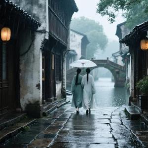 江南雨落满回忆