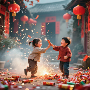 鞭炮声里的童年