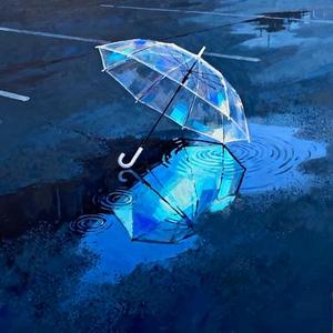 别人在等伞 我在等雨停