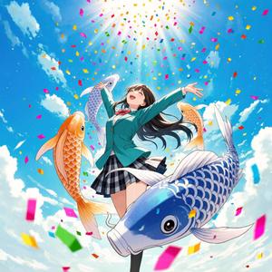 こいのぼりの空へ