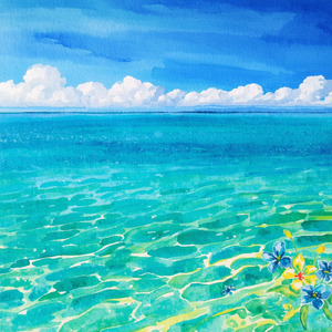 海と青