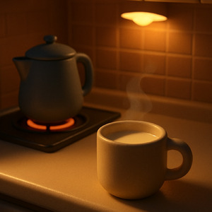 夜中のキッチン
