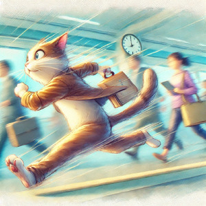 猫と走るラッシュアワー