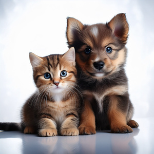 Pensamientos Silenciosos Con Mascota Calmada