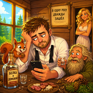 Белка и домовой