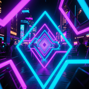 Late night city lights