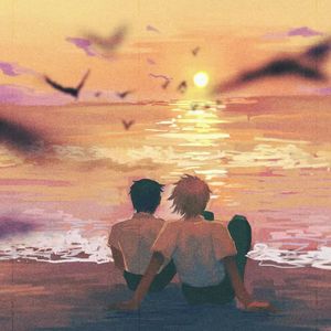 夕阳落进了那年夏天的海里