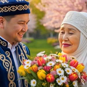 Анама гүл сыйлаймын