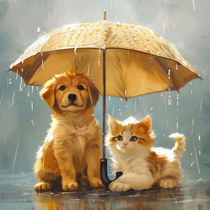 Armonía Entre Las Mascotas Y La Lluvia