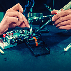 Rubbing Alcohol with a Cotton Swab