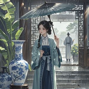 青花雨巷