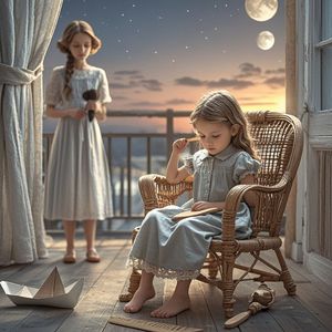 旧藤椅上的影子